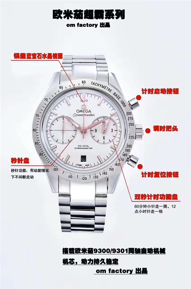 一比一頂級復刻 高仿歐米茄 OMEGA 男表 om廠歐米茄最高版本的計時腕錶