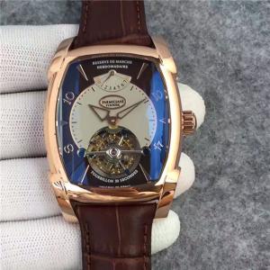 超A复刻机械表,一比一帕瑪強尼 TOURBILLON系列 PF011254.01腕表,玫瑰金表壳不脱色,咖啡色表盘,瑞士真陀飛輪机心,大飞轮,高級做工手表