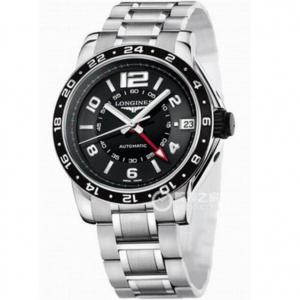 2016浪琴Longines1比1复刻新品,浪琴運動系列L3.668.4.56.6腕表银色款,自動機械,42毫米,男士,精鋼男士手表。