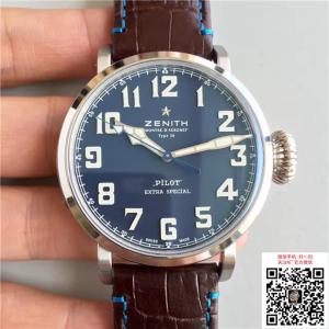 KW出品!正品1比1仿表ZENITH 真力时大飞新品03.2430.3000/21.C738,自动机械,45毫米,男士精钢表,立体表盘蓝宝石玻璃,密底型男手表。