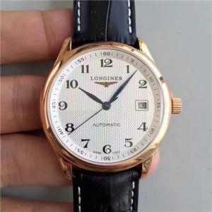 一比一高仿浪琴Longines名匠L2.518.4.78.3腕表,壹比壹復刻瑞士2824自動機械機芯,36毫米,18K玫瑰金,皮帶,密底,玫瑰金男士手表