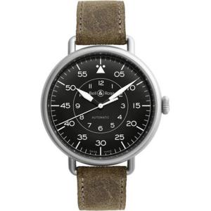 1：1 Bell & Ross柏萊士 超A復刻柏萊士VINTAGE系列WW1-92 MILITARY腕錶，灰色PVD磨光噴砂鋼，超強夜光，自動機械腕錶，頂級質量
