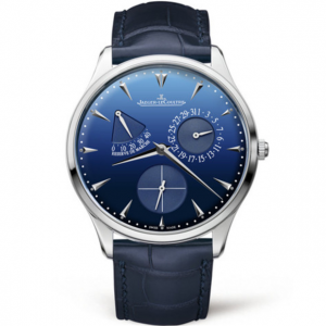 V5版 最高Jaeger-LeCoultre MASTER ULTRA THIN超薄大师系列Q1378480,蓝色表盤,原装复刻背透機械機芯,頂級N廠亂真手表!