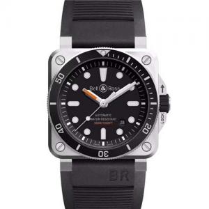 N廠手錶柏萊士手錶，1:1 bell & ross AVIATION系列BR0392-HOR-BLC潛水男士腕表，黑色表面，密封底蓋更亂真