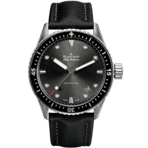 ZF最主等级品制，寶珀五十噚系列5000-1110-B52A腕錶，1315自動上鏈機芯，精鋼錶殼，黑色陶瓷圈，金屬拉絲工藝