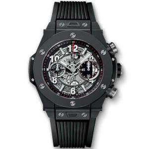 1:1 Hublot宇舶BIG BANG系列411.CI.1170.鏤空飛輪機械手錶,黑陶瓷錶殼,复刻原装HUB1241机械机心,非常复杂,正品一樣結構