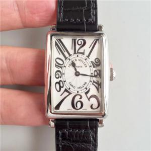 法蘭克穆勒方型錶殼女表 法穆蘭LONG ISLAND 952女士石英腕錶，原版鱷魚紋錶帶，品质保证