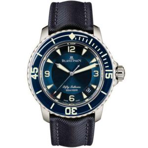 ZF廠寶珀BLANCPAIN五十噚系列FIFTY FATHOMS AUTOMATIQUE 5015-1540-52,一比一復刻瑞士2836機芯,藍色背透潛水錶