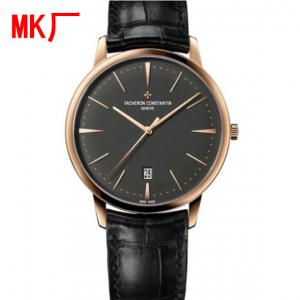 高仿一比一VC超薄機械男表,MK新品 江詩丹頓Patrimony傳承系列85180/000R-9166,黑色錶盤,自動機械機芯,藍寶石鏡面,男士商務腕錶,精仿表