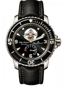 亂真神器!ZF廠最新寶珀五十噚真陀飛輪手錶,1比1復刻BLANCPAIN 五十噚全自動陀飛輪腕錶,真動能顯示,藍寶石玻璃和圈口,蝴蝴扣,超強夜光!