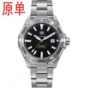 原单正品Tagheuer泰格豪雅竞潜系列Calibre机械表WAY2010.BA0927,黑盘表面,实心精钢表带,超强防水手表,专柜同步,工厂尾数,正品包装