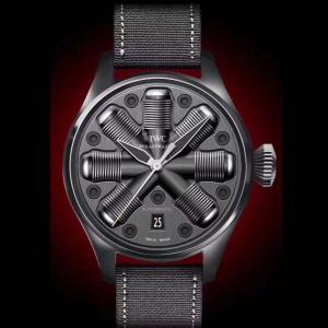 1:1高仿萬國IWC大飛手錶 IWC概念表特別版,雙面藍色高透鍍膜,藍寶石水晶玻璃,字面採用飛機引擎形狀,個性時尚,密底更亂真,一比一復刻