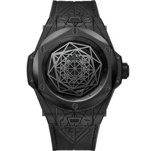 1:1復刻宇舶表Hublot男表,恒寶刺青全黑色腕表415.CX.1114,全自動機械機心,原裝自動錘,蜘蛛網表針模仿正品走時,運動個性時尚手表,超A貨