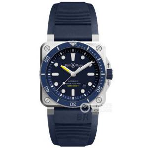 N廠手錶柏萊士， bell & INSTRUMENTS系列BR0392-D-BU-ST/SRB潛水男士腕錶，藍色表面藍寶石，密封底蓋更亂真，超A工藝