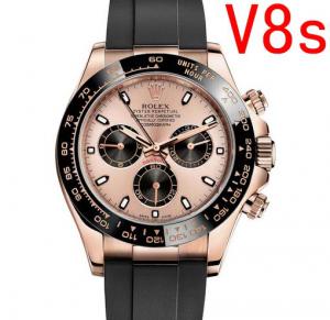 N廠V8S勞力士迪通拿116515LN玫瑰金手表,頂級1比1復刻,玫瑰金表面,真功能4130自動機心,橡胶带,仿真度9成,最真高仿Daytona