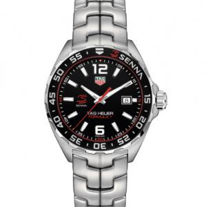 泰格豪雅F1系列塞納特別版腕錶WAZ1012.BA0883腕錶 精鋼錶殼錶帶 石英機芯 43毫米，原裝摺疊扣，商務休閑男士手錶