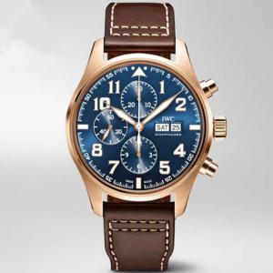 ZF出品,IWC萬國計時機械錶,高仿復刻IWC萬國表飛行員系列IW377721腕錶,採用TOP級上海7750機芯,18K紅金,超A高端一比一品質
