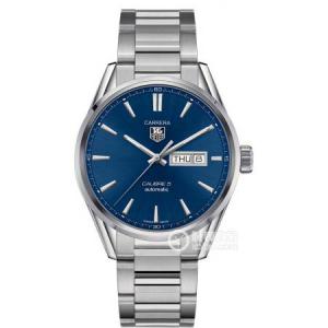 超A 泰格豪雅TAG Heuer精鋼腕錶,一比一泰格豪雅卡萊拉系列WAR201E.BA0723腕錶,拋光精鋼,深藍色條釘面,自動機芯,雙日曆功能