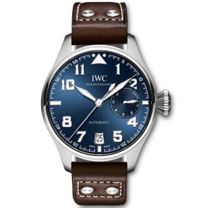 ZF廠最高官方1:1萬國46MM大型飛行員腕表IW500908,PILOTS WATCHES,藍色表面真皮表還,七日鏈動顯示自動機械表,非常亮夜光,頂級版復刻