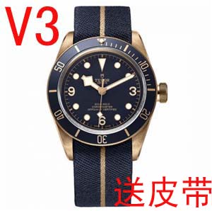 XF廠V3版超越ZF廠,一比一複刻Tudor帝舵启承碧湾系列宝齐莱79250,蓝色表面真正古銅表殼會作舊,机心超穩定,真表對比複刻,仿真度達正品9成