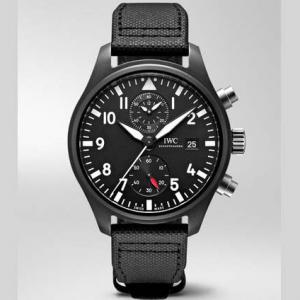 ZF出品 2019年新品黑科技-萬國飛行員IW389001 TOP GUN海軍空戰部隊計時男表,復刻原裝89361型機芯,全黑色陶瓷表殼永不掉色,超仿機械陶瓷表