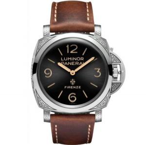 V9 panerai沛納海LUMINOR系列PAM00972雕花表,精鋼雕花表殼,搭載P3000手動上鏈機芯,鍋蓋拱形藍寶石防刮玻璃,個性運動時尚明星男表