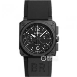 BR柏萊士高端男士手錶，bell & ross INSTRUMENTS系列BR0394-BL-CE腕錶，黑陶瓷方形錶殼，黑表面，密封底蓋更亂真
