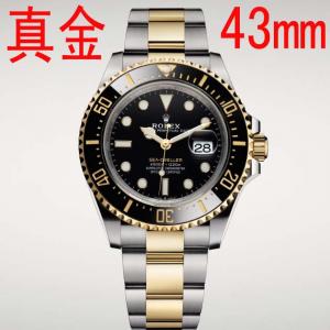 VR廠豪華版rolex勞力士海使型m126603金色金SEA,頂尖級18K金間金色43mm黑鬼王,真實包金片100年不掉色,間金色陶瓷圈,高級潛水夜光腕表