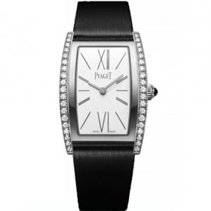 超级伯爵女表 伯爵Limelight系列G0A39189酒桶形腕錶，精鋼鑲鑽方形錶殼，白色錶盤，瑞士石英機芯，超高品質