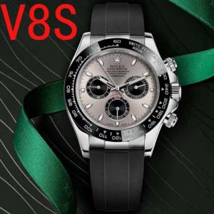 N廠V8S勞力士DAYTONA迪通拿M116519ln,ROLEX高級灰色熊貓迪,904鋼白金表殼,復刻4130全功能計時機心,跟真貨调时一样