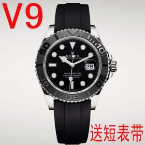2019新款42MM-ROLEX勞力士手表yacht master遊艇名仕型m226659,V9版1比1白金拋光表殼不掉色,原廠復刻黑色陶瓷圈雙向旋轉,橡膠表帶