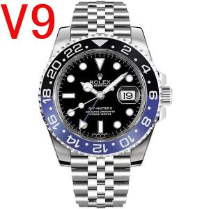 N廠ROLEX頂級復刻V9版勞力士格林尼治型II系列126710,藍黑可樂陶瓷圈,GMT藍色針6點小黃冠,904精鋼5珠表帶,3285自動機心,noob完美版