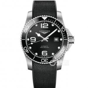 頂級浪琴手錶"黑水鬼，藍水鬼」ZF浪琴運動系列康卡斯潛水L3.782.4.56.9，黑色/蓝色表面，仿真度95分，品制過硬，運動帥氣男表