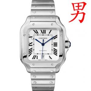 真假對比，正版開模，20款色搭配，3K廠卡地亞山度士SANTOS DE CARTIER腕錶大號款，方形機械男士腕錶