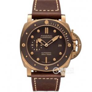 VS廠高端品質沛納海SUBMERSIBLE 潛行系列PAM00968腕錶,47mm青銅錶殼,棕色錶盤表面,復古,硬汉霸气风格