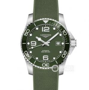 ZF最強復刻浪琴綠水鬼手錶，康卡斯潛水系列L3.781.4.06.9，綠色陶瓷圈和綠色表面，品質過硬，運動帥氣男表