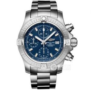 百年靈復仇者系列A13317101C1A1腕錶，7750全功能計時機械錶，藍色錶盤，精鋼表殼錶帶，份量重，運動機械錶，TF正版開模，超A亂真版