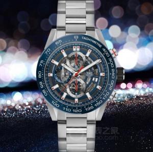 XF最高端泰格豪雅手錶卡萊拉CAR201T.BA0766，騷藍色鏤空字面，鏤空日曆盤，年輕時尚男式機械錶