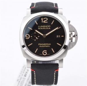 VS廠頂級品質沛納海PAM 1025，Luminor Marina 44MM 獨特放射紋面 羅馬底蓋，帶頭紅線點綴錶帶，密底更亂真