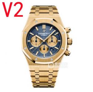 OM廠升級V2版最強復刻愛彼皇家橡樹系列26320BA.OO.1220BA.01腕錶，三眼藍色錶盤，所有功能及位置均與原版一模一樣，辨別其它廠三眼不對版問題