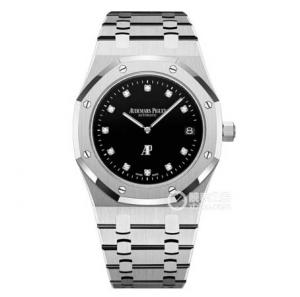 BF愛彼皇家橡樹15206PT手錶，AP最薄機械錶，黑色鑽石盤，無秒針設計，極簡風，高級拉絲錶帶，改2121機芯，市面最高等級質素