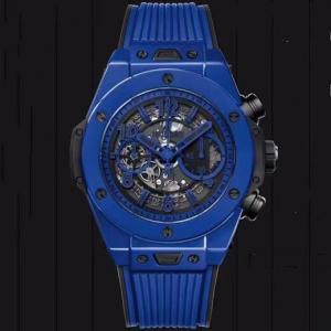 ZF全新最高版本宇陶瓷宇舶表手錶BIG BANG大爆炸系列彩色陶瓷腕錶 HUBLOT藍色腕錶 自動計時機芯男表